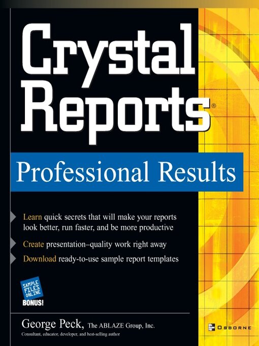 Title details for Crystal Reports Professional Results by George Peck - Wait list
